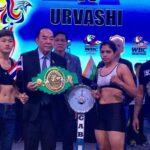 Roshan Nathanial during professional boxing activities
