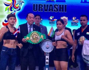 Roshan Nathanial during professional boxing activities
