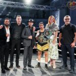Roshan Nathanial at an international boxing event in Melbourne