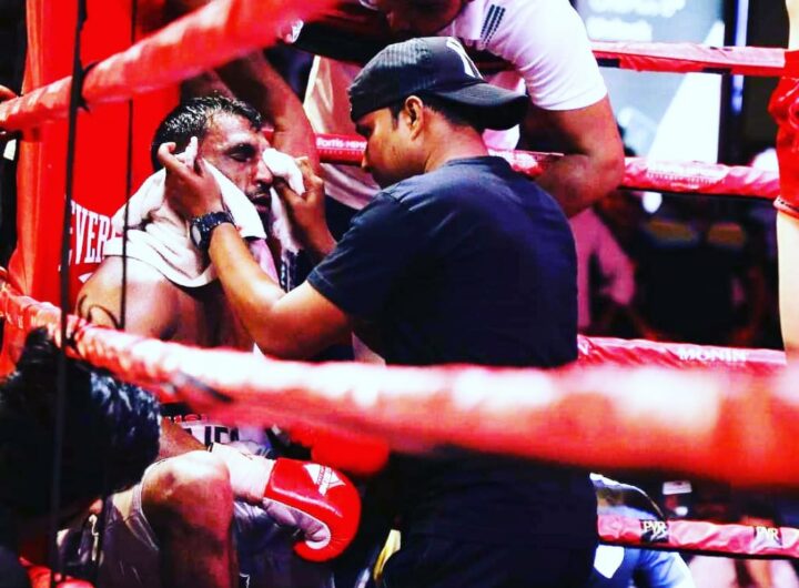 Roshan Nathanial during international boxing activities