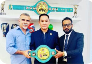 Roshan Nathanial at the WBC Cares Charity Showdown in Melbourne