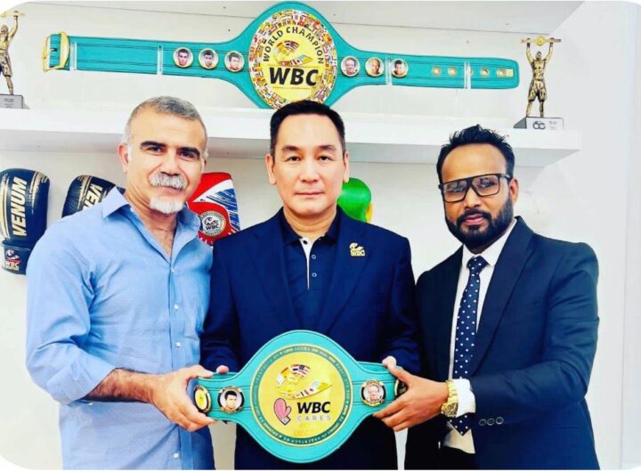 Roshan Nathanial at the WBC Cares Charity Showdown in Melbourne