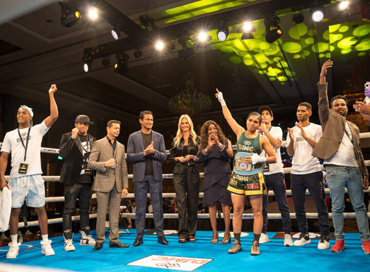 Roshan Nathanial coaching young boxing participants in Australia